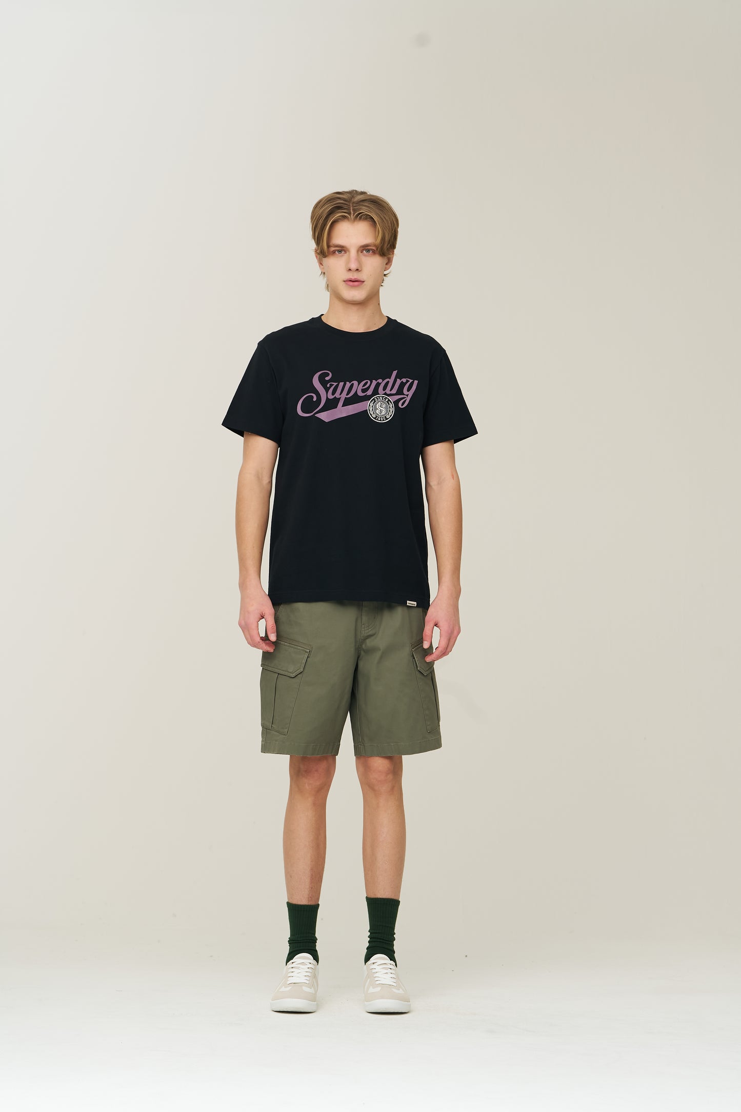 Baseball Logo T-Shirt - Black - Superdry Singapore