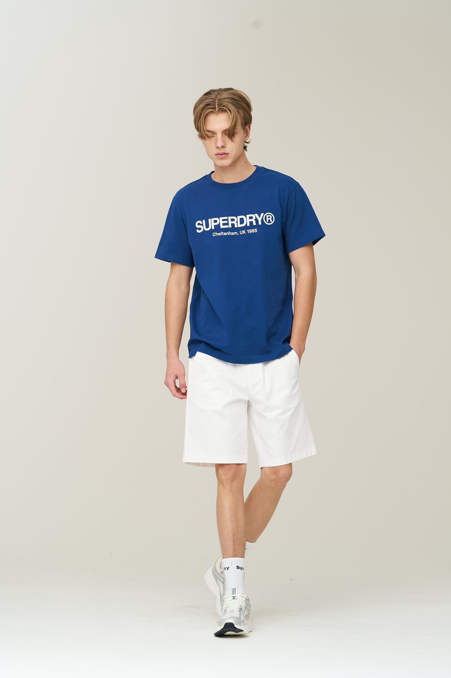Core Logo T-Shirt - D/Blue - Superdry Singapore