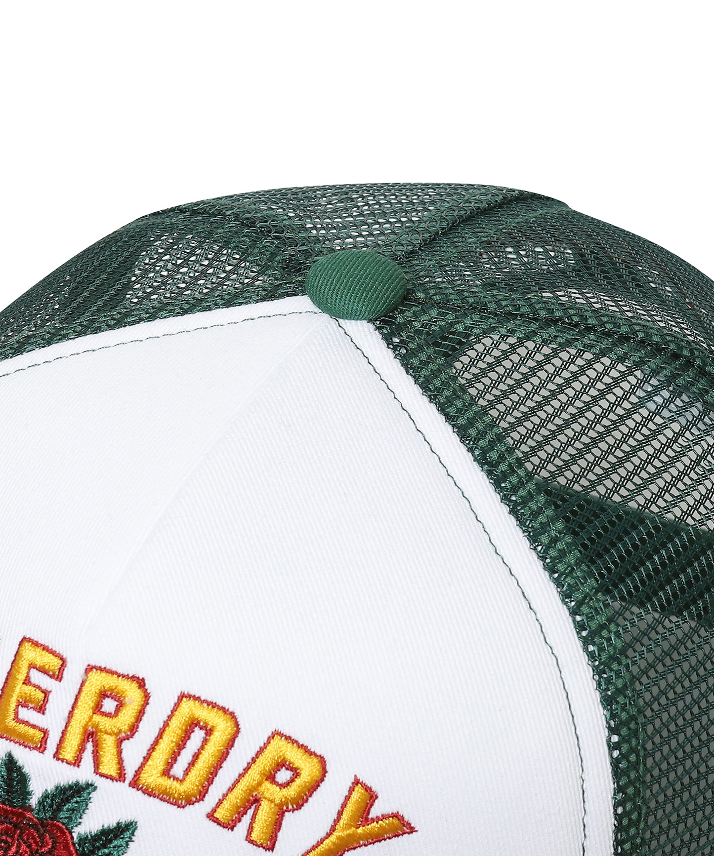 Flower Mesh Trucker Ball Cap - Green - Superdry Singapore