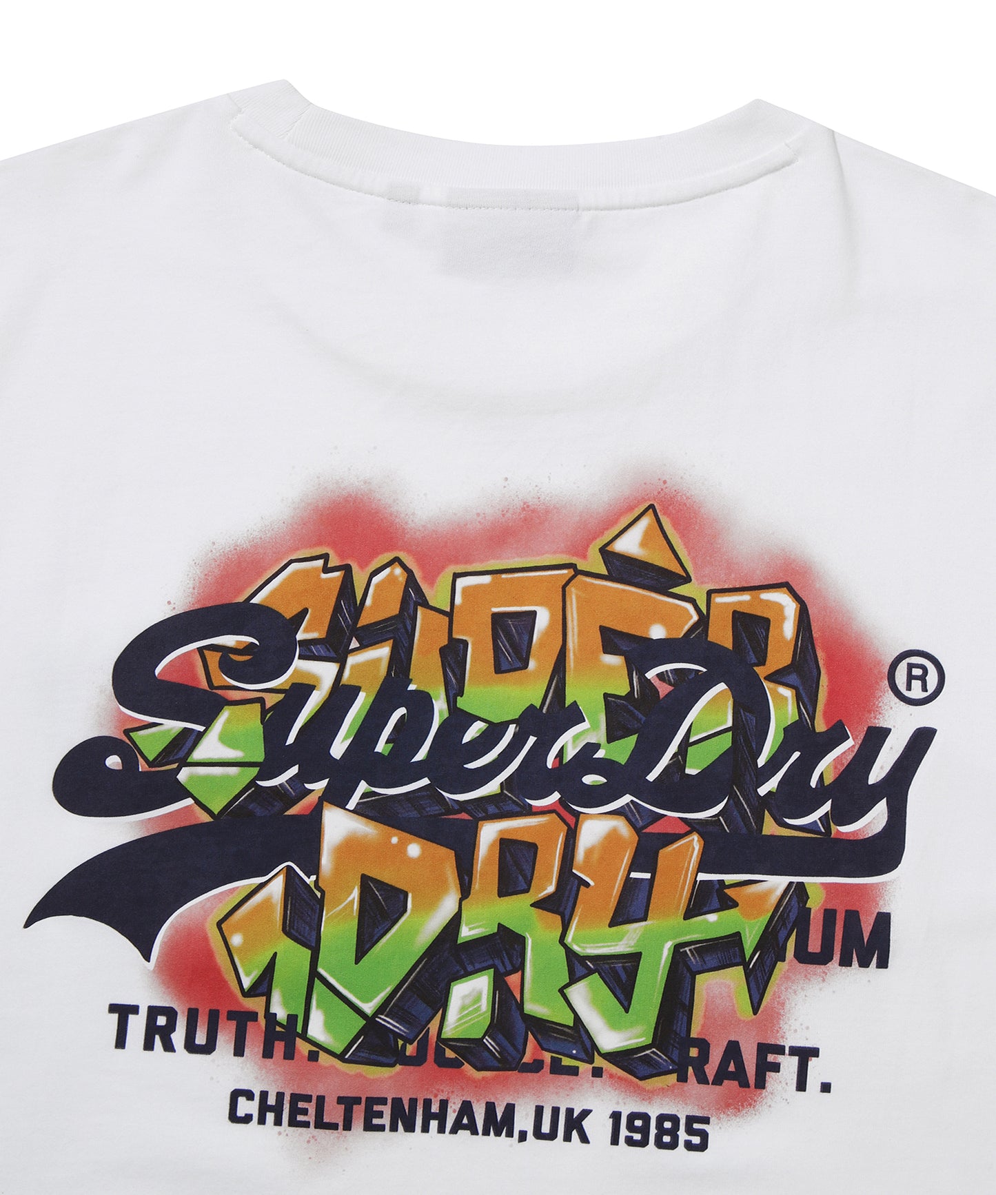 Graffiti Logo T-Shirt - White - Superdry Singapore