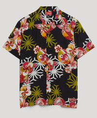 Hawaiian Resort Shirt - Asanoha Black - Superdry Singapore