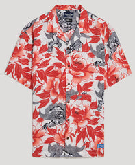 Hawaiian Resort Shirt - Karashishi Red