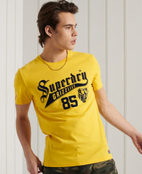 Collegiate Graphic Lightweight T-Shirt - Yellow - Superdry Singapore