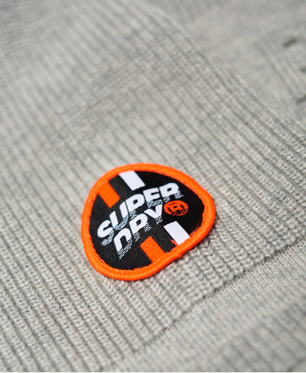 Nu Embossed Logo Crew Jumper - Grey - Superdry Singapore