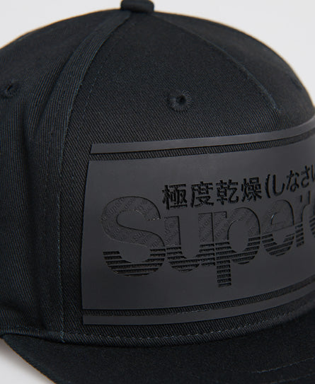 Stripe Logo Trucker Cap - Black - Superdry Singapore