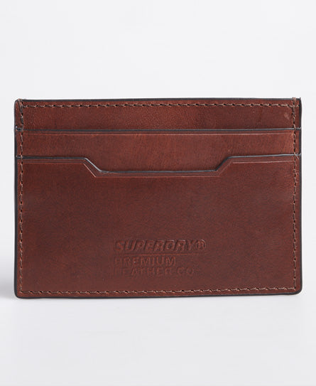 Leather Card Holder - Tan - Superdry Singapore