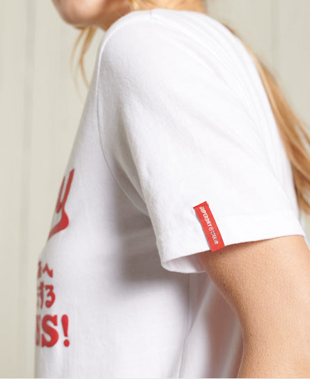 Collegiate Cali State T-Shirt - White - Superdry Singapore