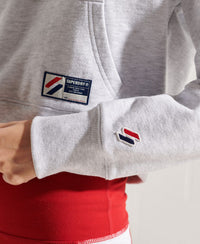 Sportstyle Graphic Boxy Hoodie - Light Grey - Superdry Singapore