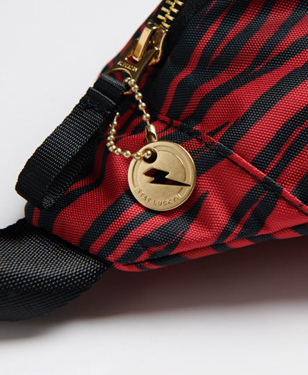 CNY LOGO BUM BAG-BLACK AOP - Superdry Singapore