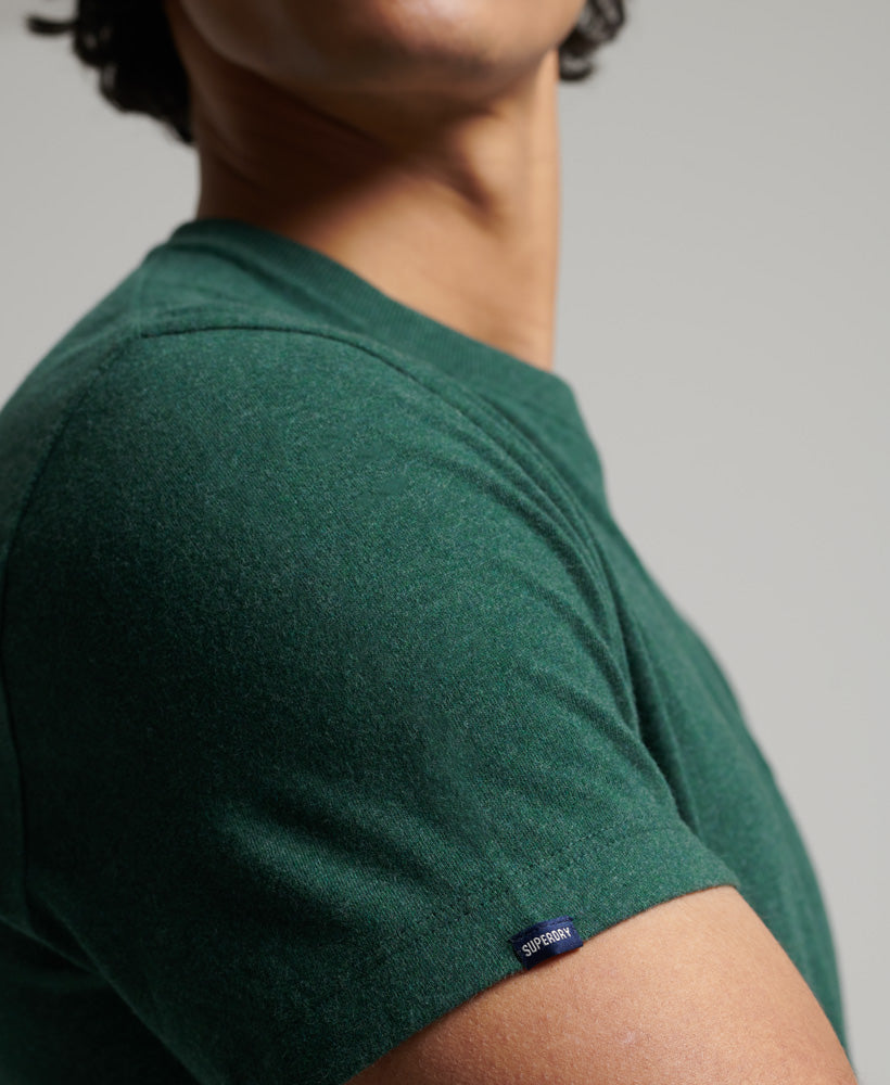 Organic Cotton Vintage Logo Embroidered T-Shirt - Green - Superdry Singapore