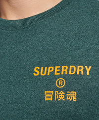 Vintage Corporation Logo Marl T-Shirt - Enamel Green Marl - Superdry Singapore