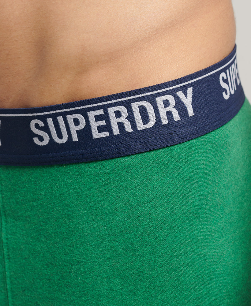 Organic Cotton Trunk Triple Pack-Enamel/Oregon/Bright Green/Whi - Superdry Singapore