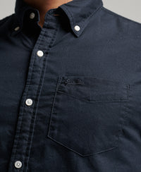 Washed Oxford Shirt - Eclipse Navy - Superdry Singapore