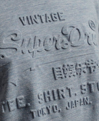 Vintage Logo Embossed T-Shirt - Pastel Blue Snowy - Superdry Singapore