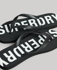 Men Code Core Sport Flip Flops - Black/Optic - Superdry Singapore