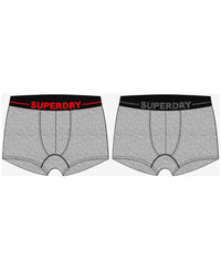 Organic Cotton Trunk Double Pack - Noos Grey Marl - Superdry Singapore