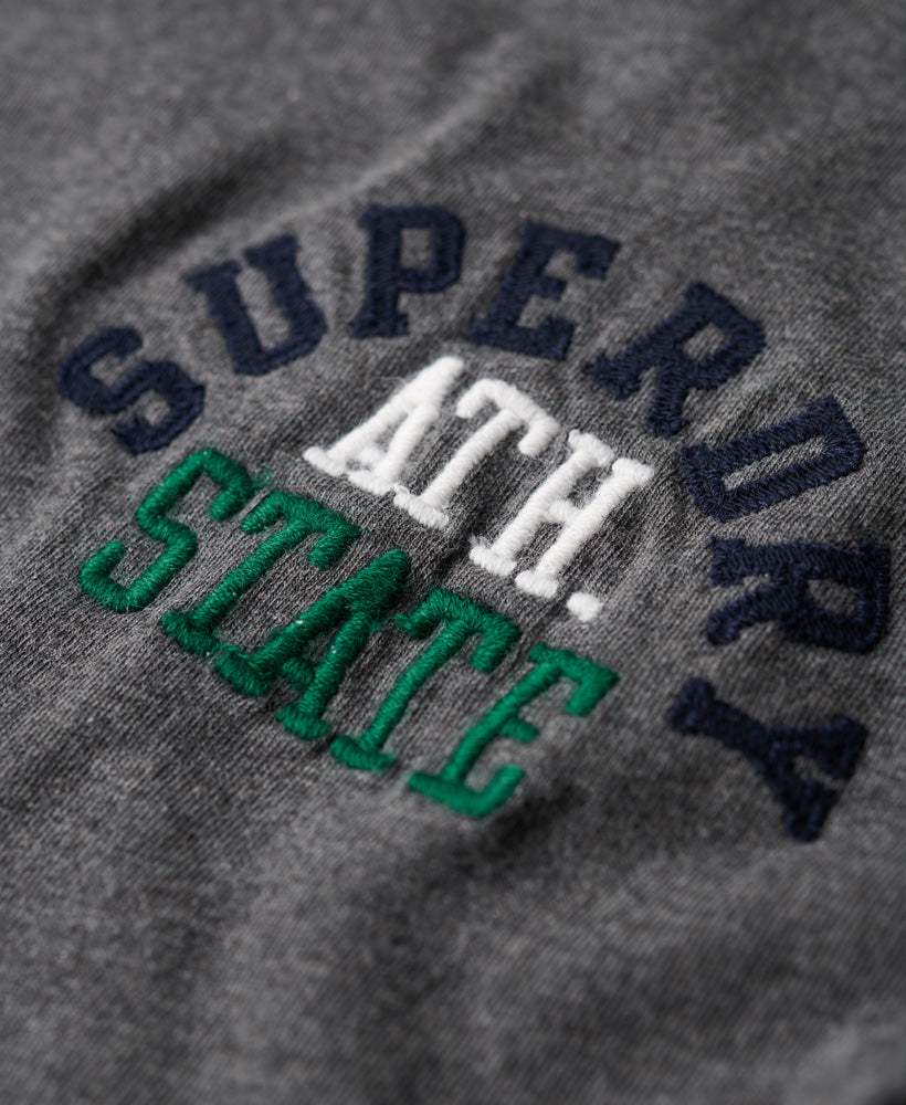 Embroidered Superstate Athletic Logo T-Shirt - Rich Charcoal Marl - Superdry Singapore
