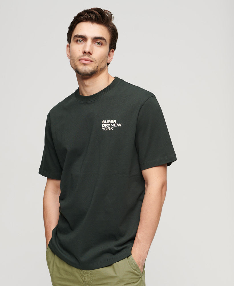 Luxury Sport Loose T-Shirt - Academy Dark Green - Superdry Singapore