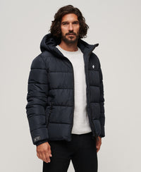 Hooded Sports Puffer Jacket - Eclipse Navy - Superdry Singapore