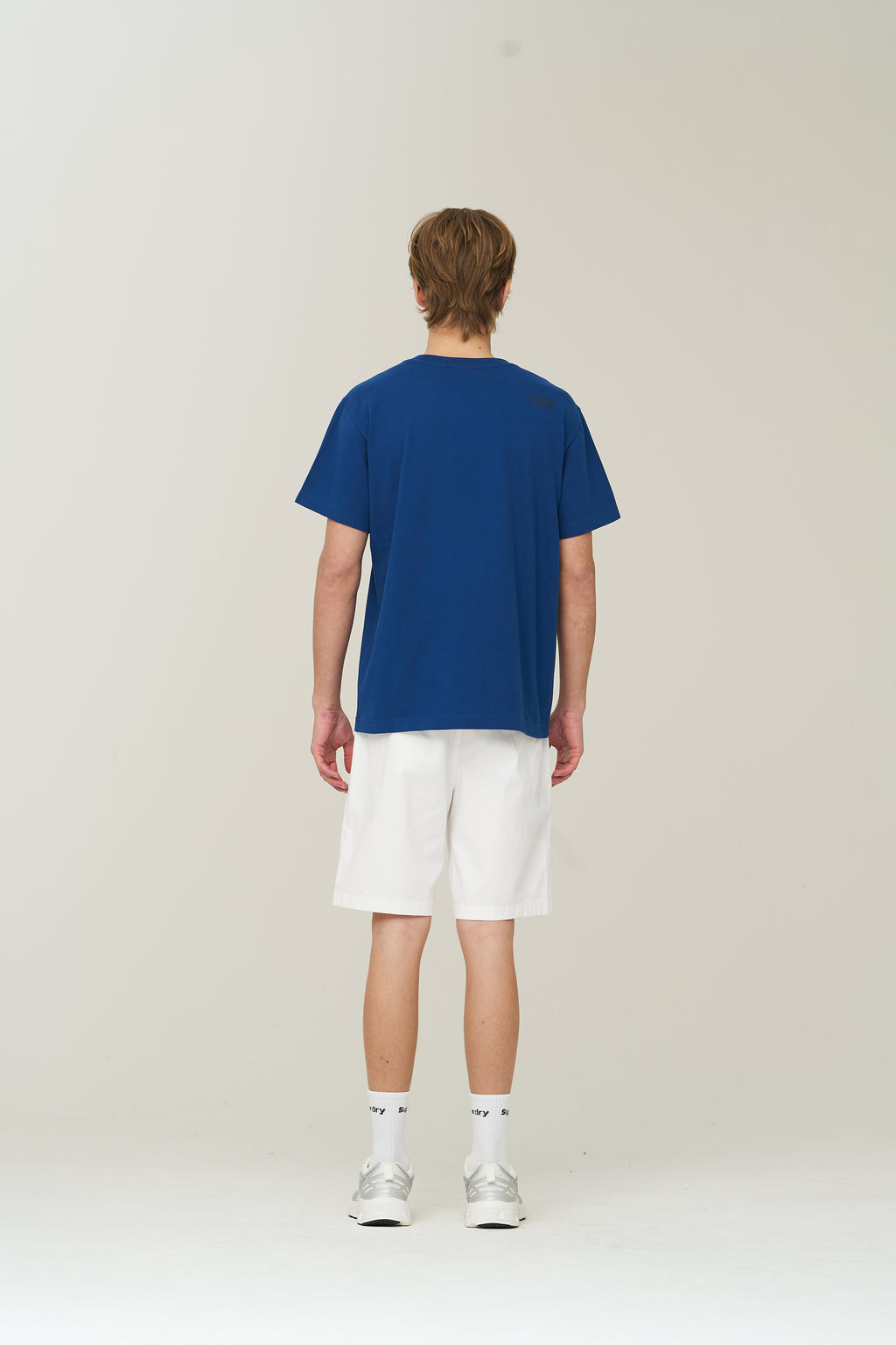 Label Cotton Chino Shorts - Ivory - Superdry Singapore