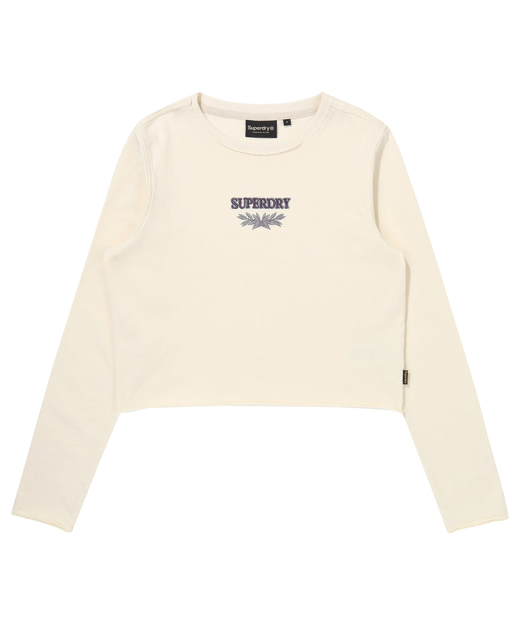 W Washed Raw Cut Long Sleeve - Superdry Singapore