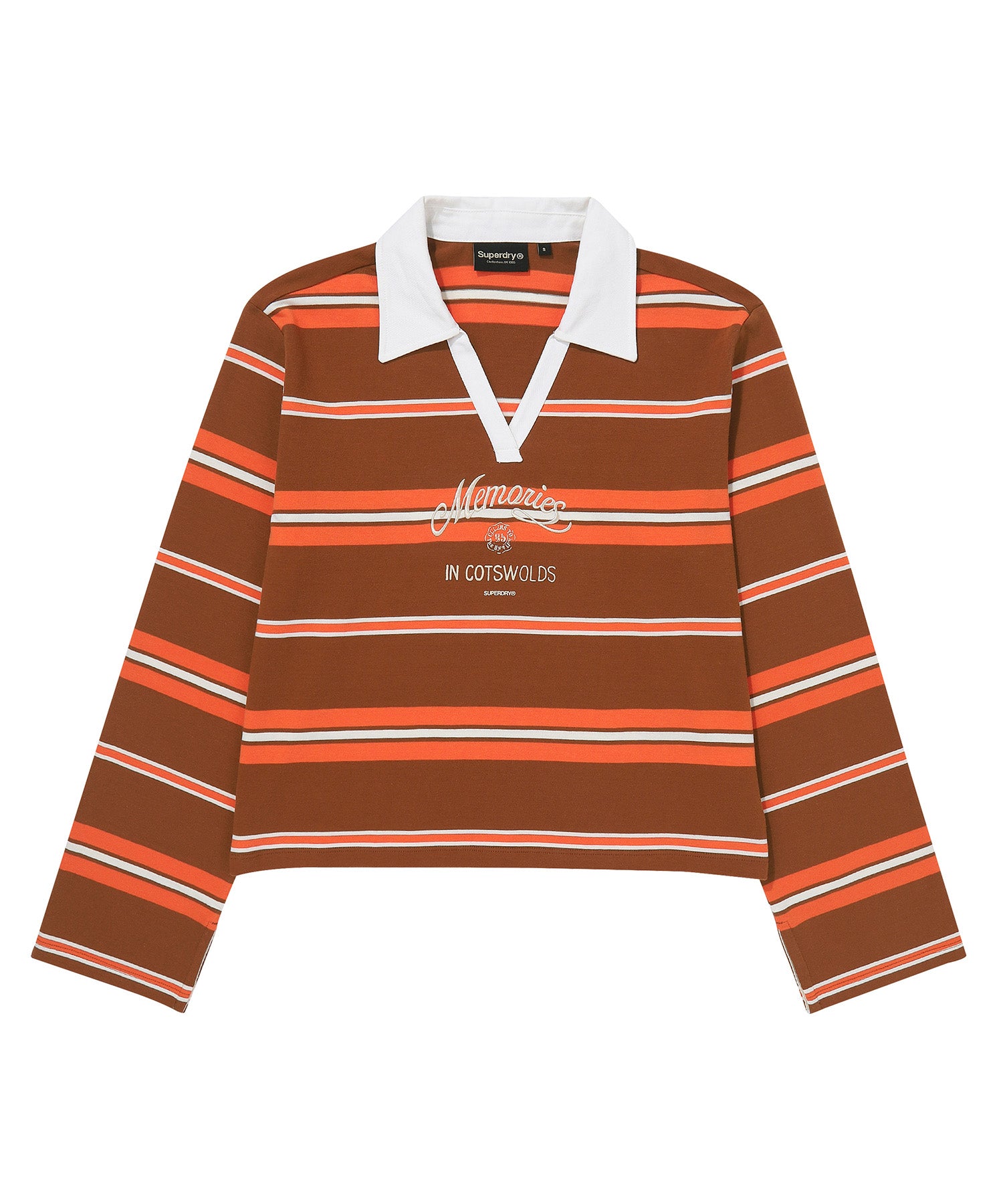 W Stripe Collar Long Sleeve - Superdry Singapore