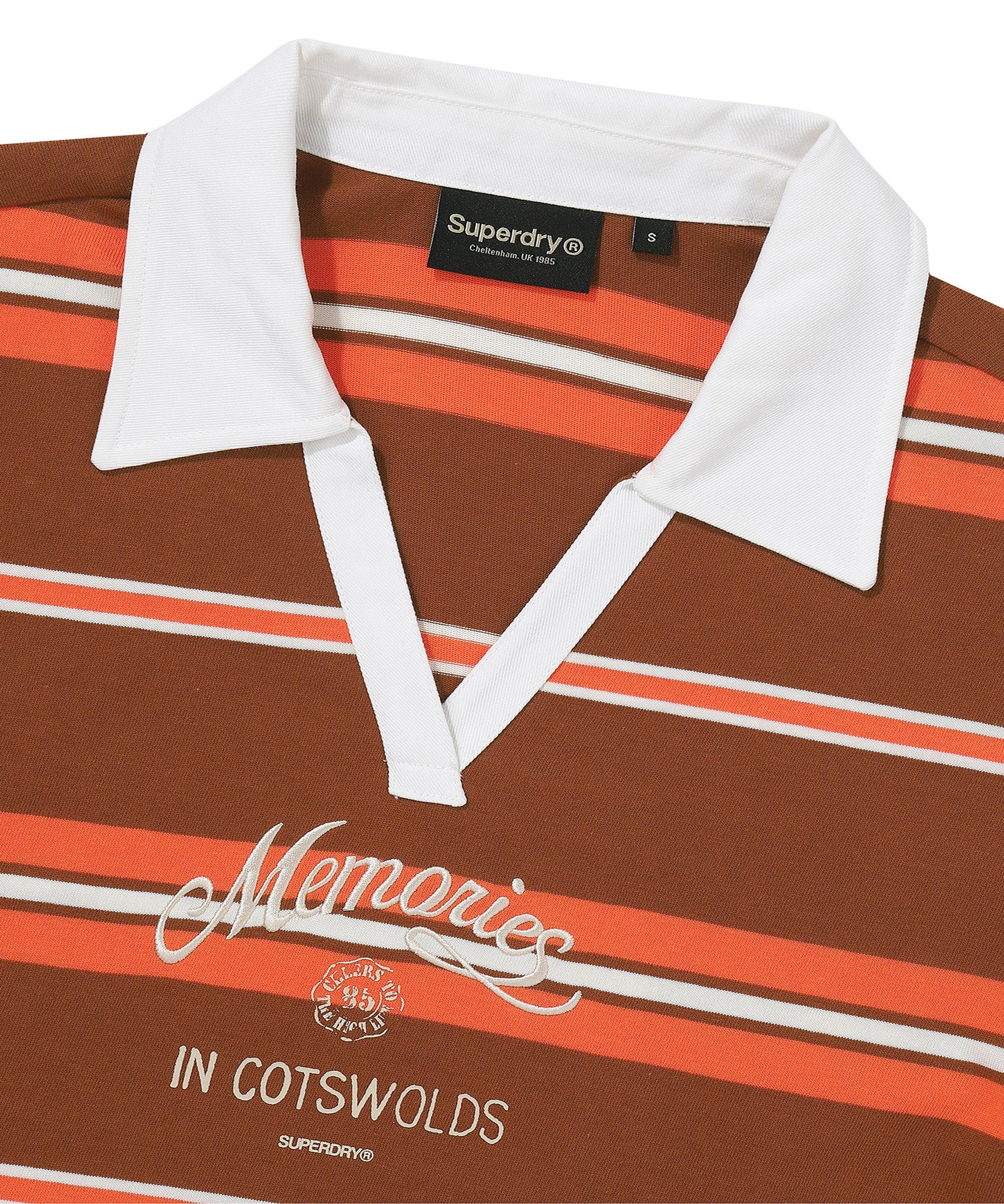 W Stripe Collar Long Sleeve - Superdry Singapore