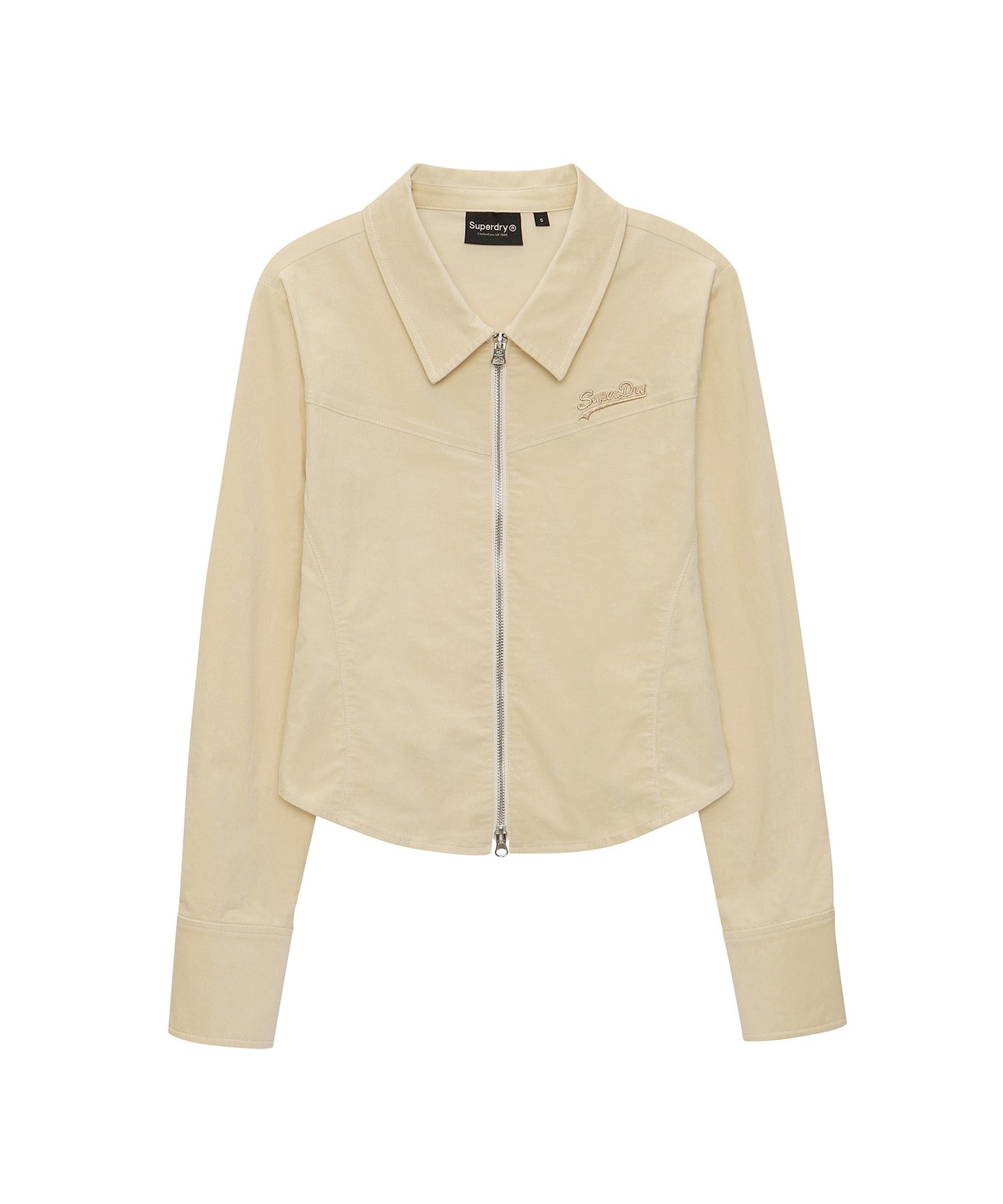 W Corduroy Zip-Up Shirt - Superdry Singapore