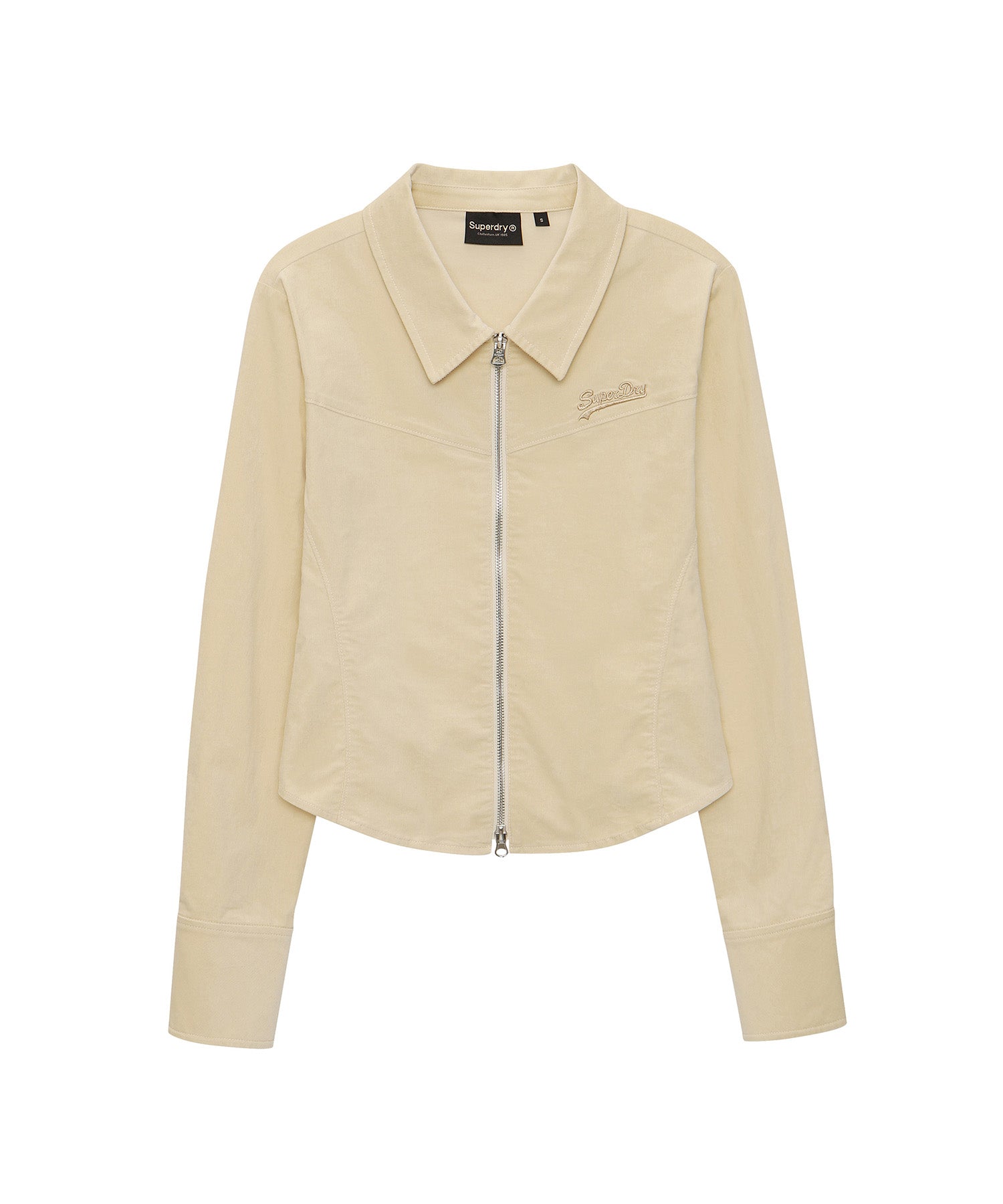 W Corduroy Zip-Up Shirt - Superdry Singapore
