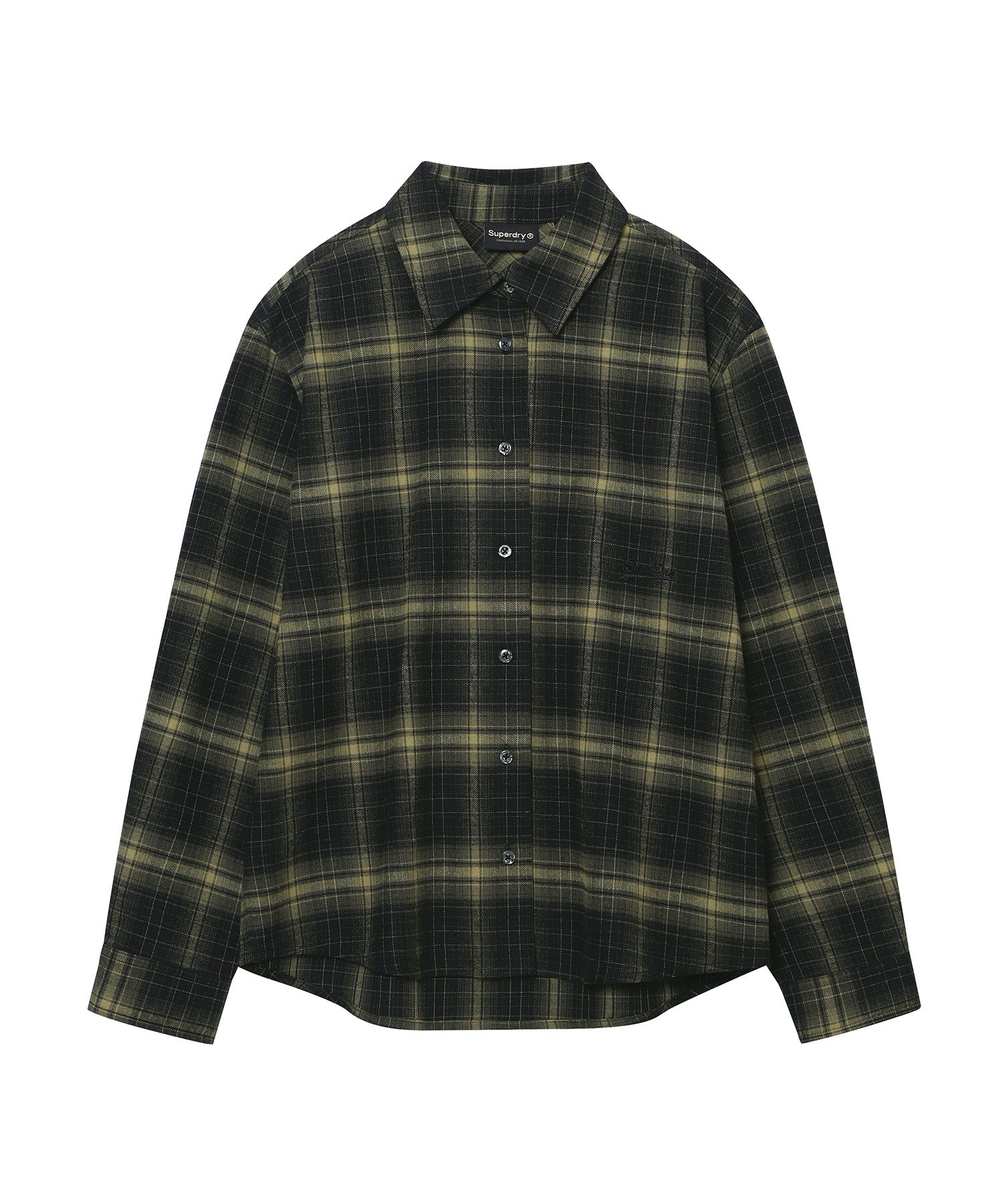 W Oversized Check Shirt - Superdry Singapore