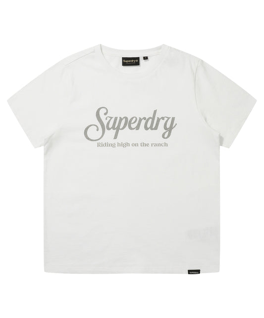 W Hotfix Logo T-Shirt - Superdry Singapore