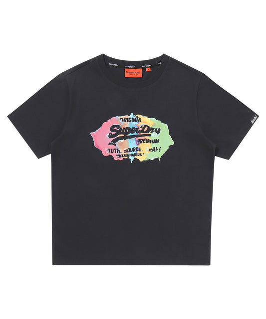 W Watercolor Graphic T-Shirt - Superdry Singapore