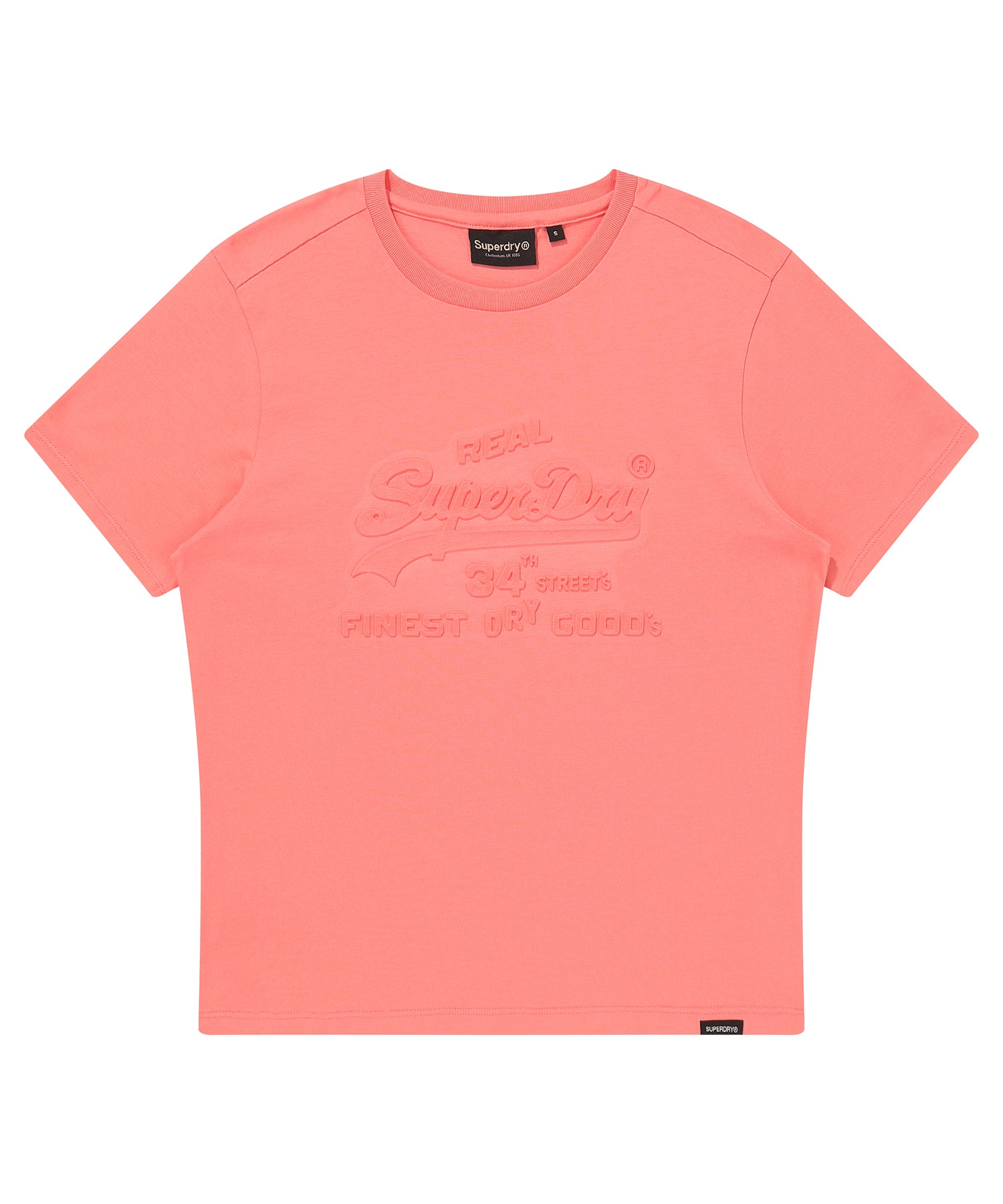 W Logo Embossed T-Shirt - Superdry Singapore