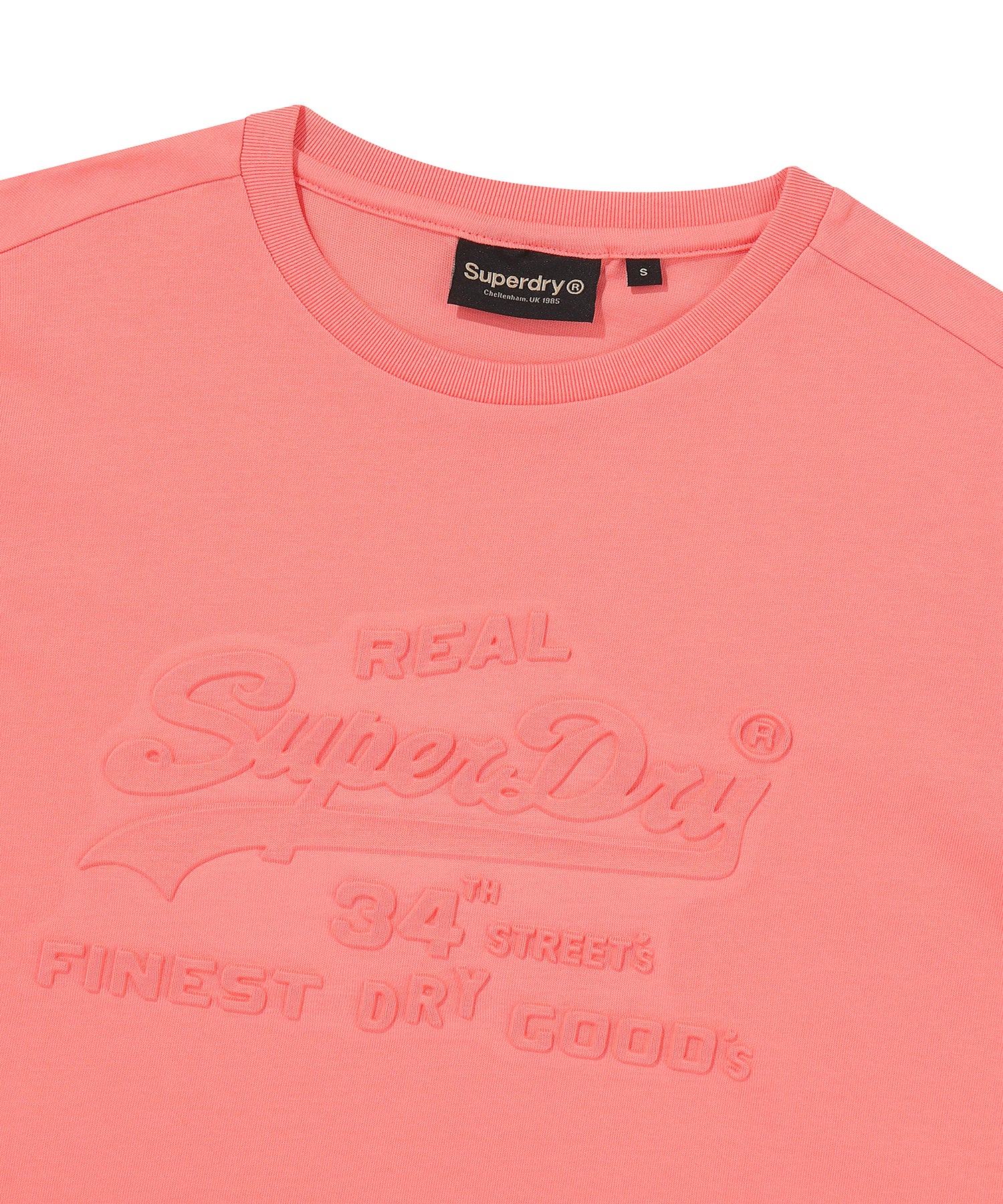 W Logo Embossed T-Shirt - Superdry Singapore
