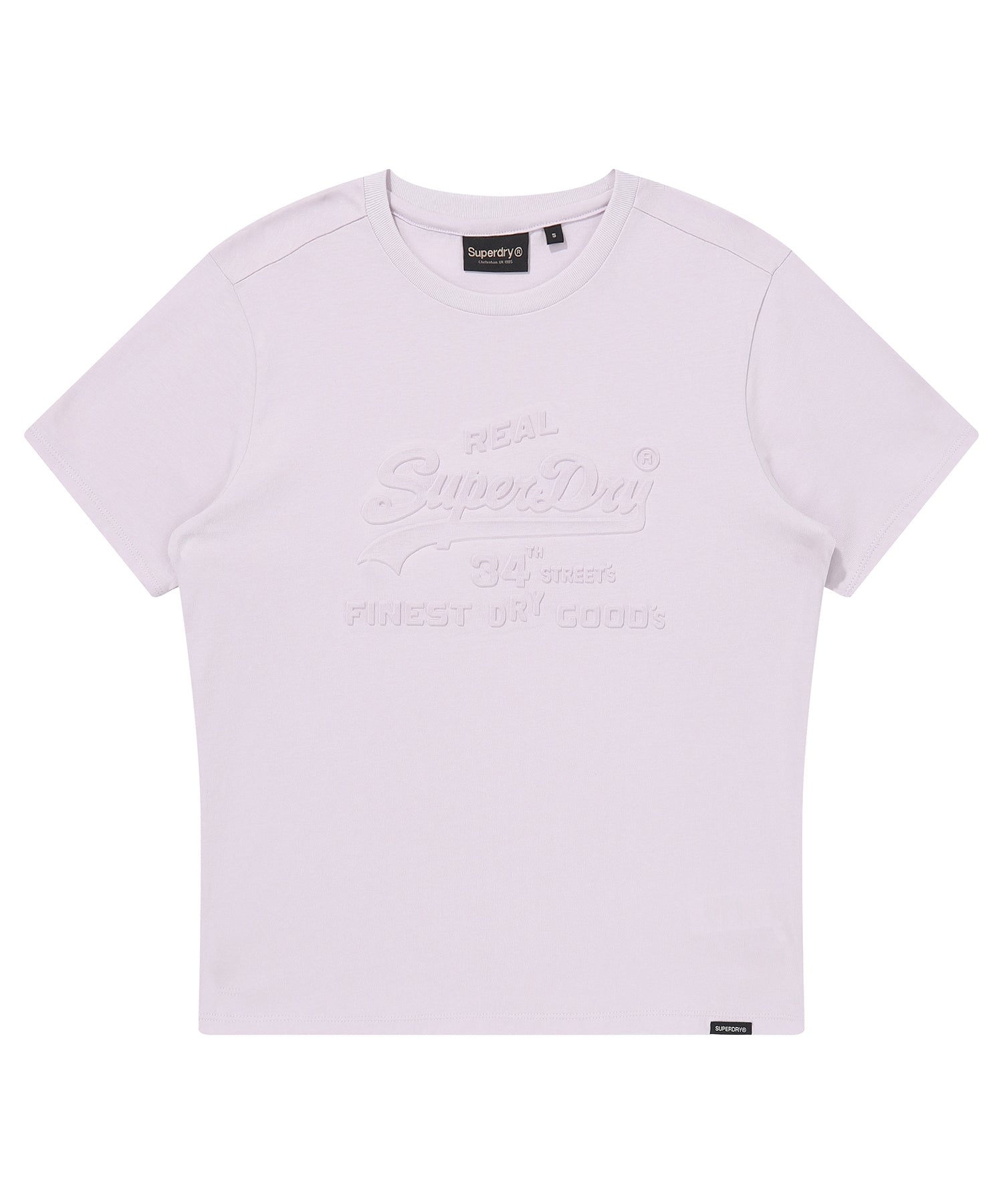 W Logo Embossed T-Shirt - Superdry Singapore