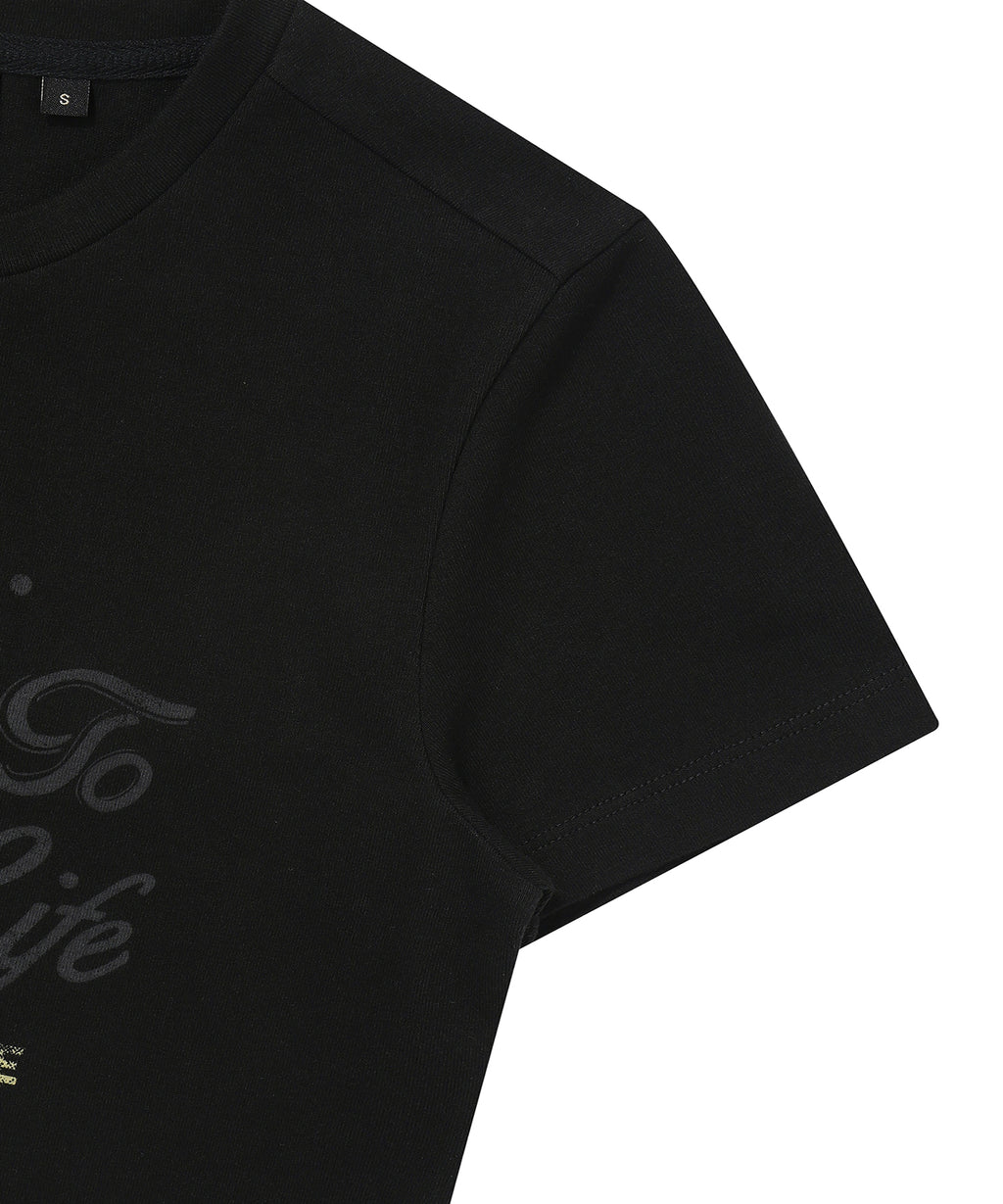 W Vintage Script Crop T-Shirt - Superdry Singapore