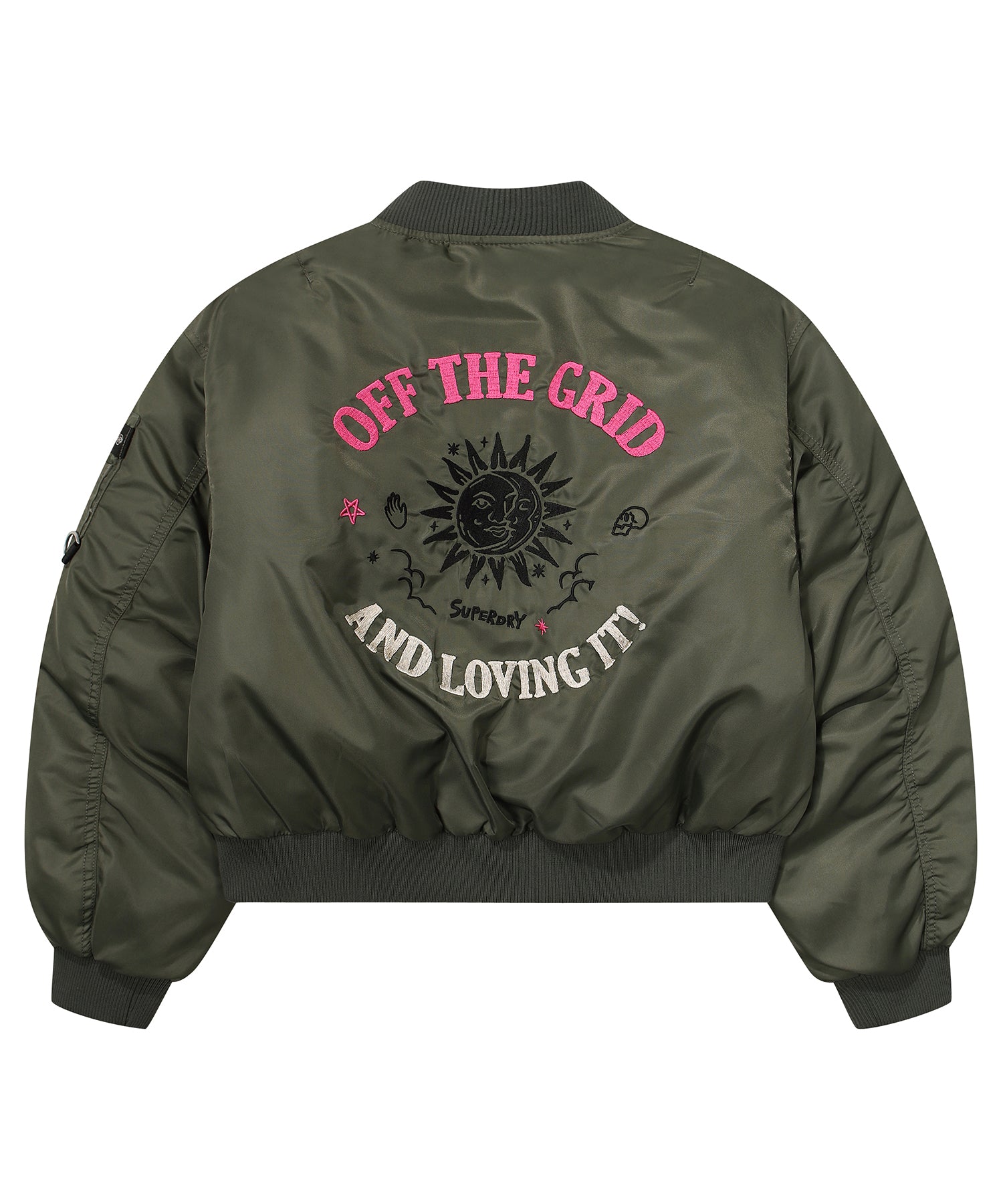 W Flight Semi-Crop Over Padding Jumper - Superdry Singapore