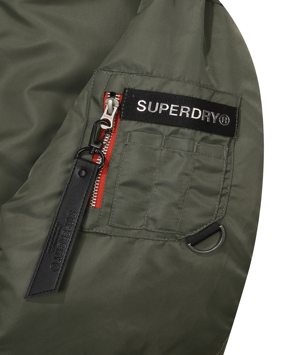 W Flight Semi-Crop Over Padding Jumper - Superdry Singapore