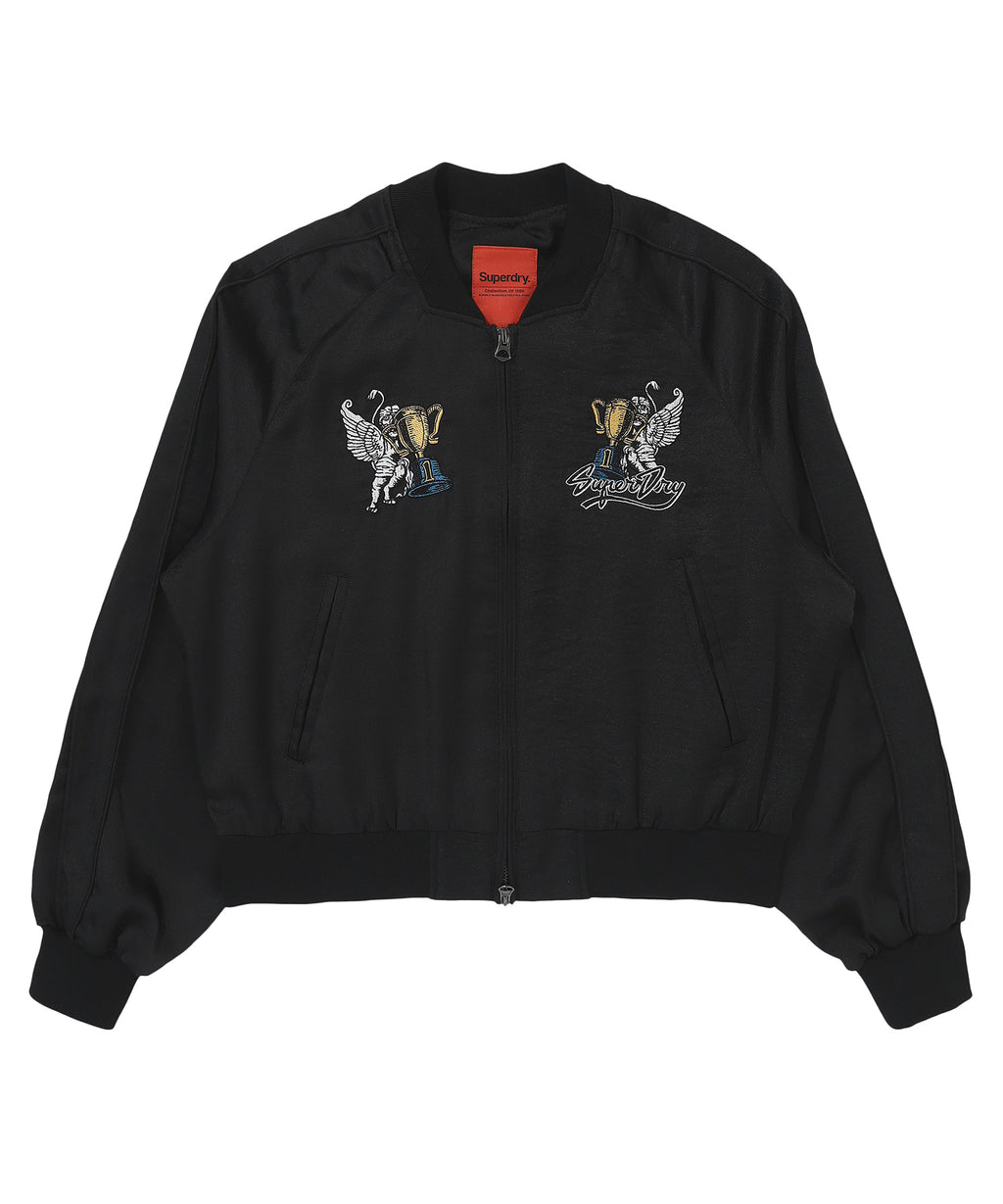 W Skating Club Crop Sukajan Jacket - Superdry Singapore