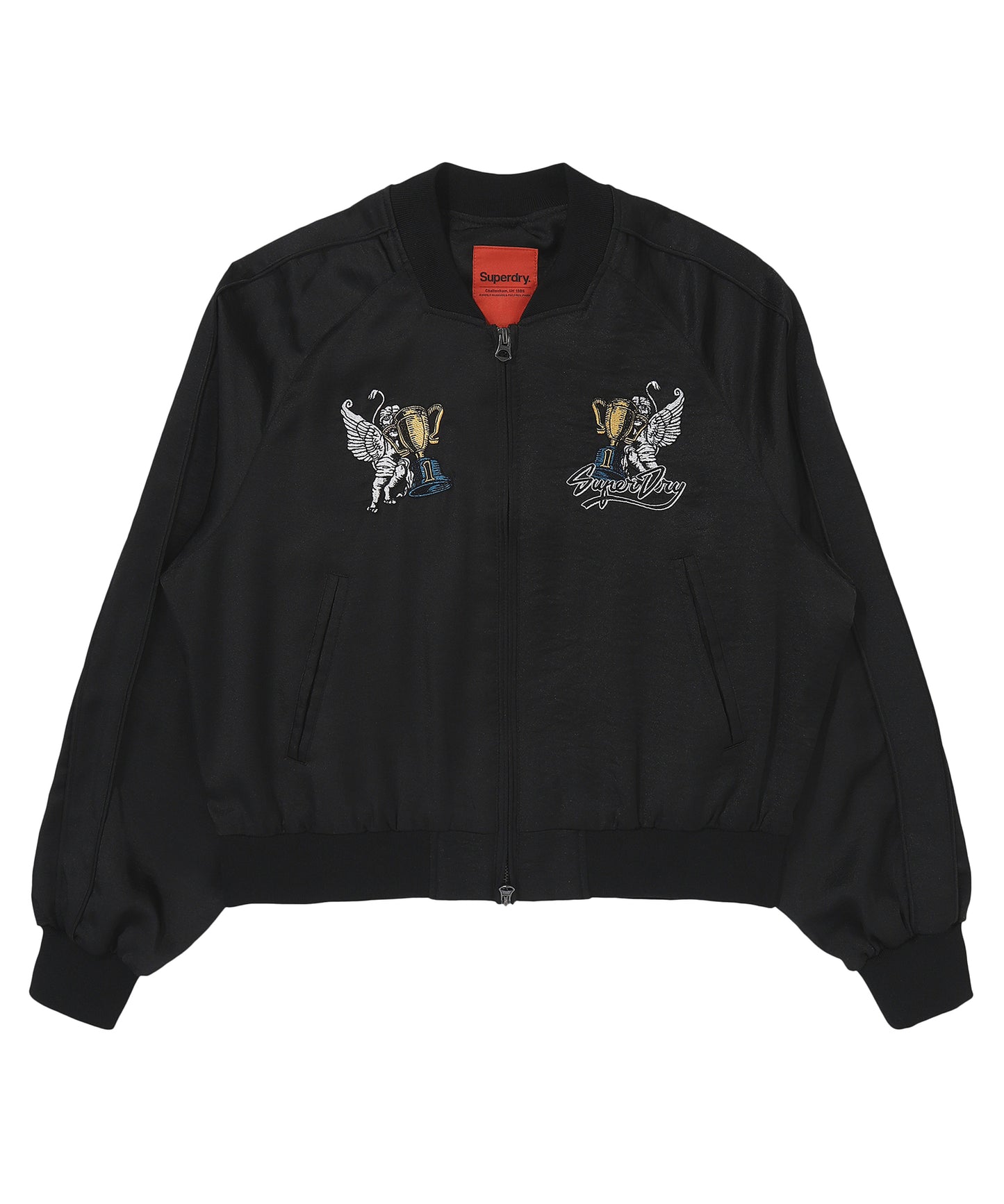 W Skating Club Crop Sukajan Jacket - Superdry Singapore