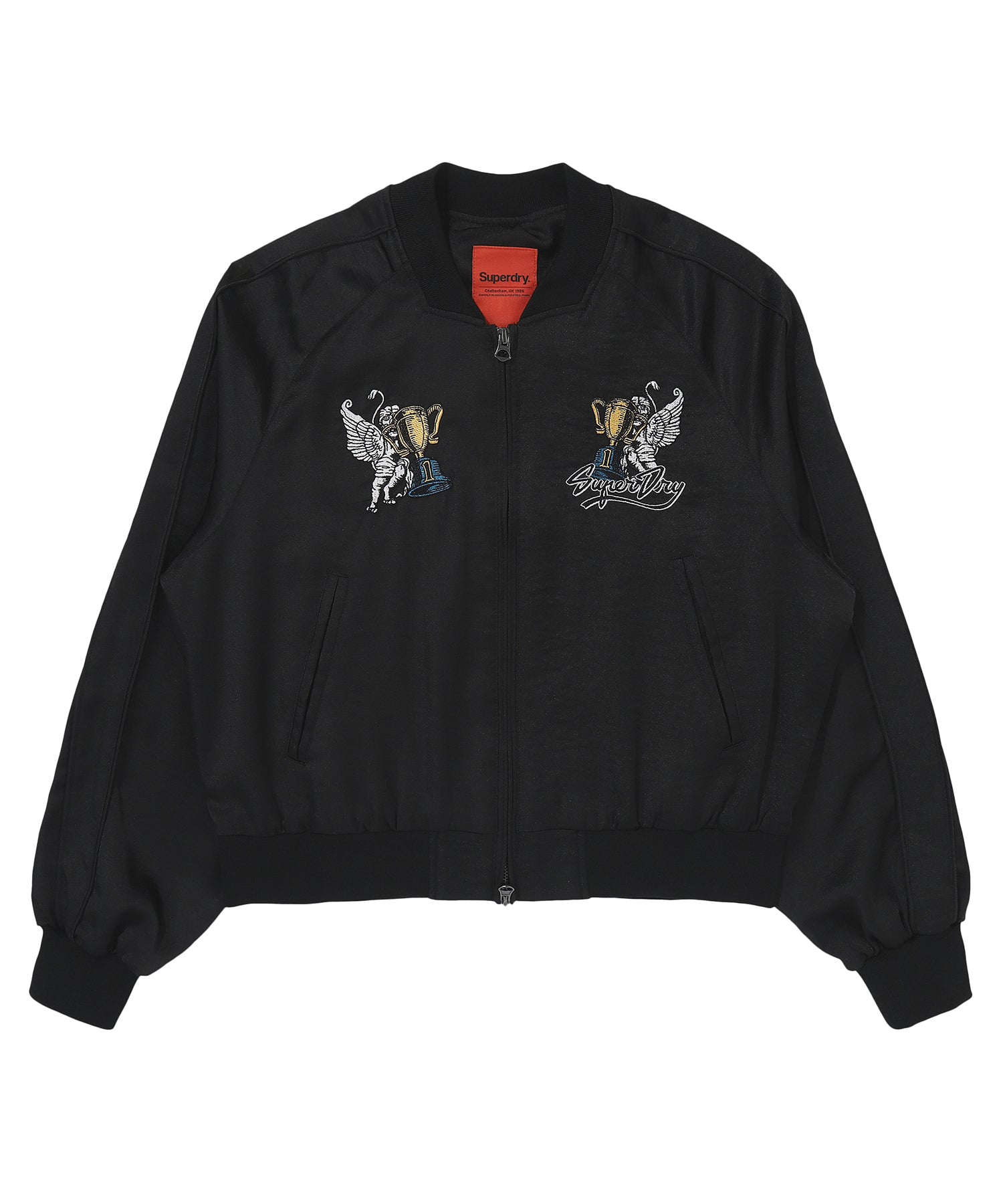 W Skating Club Crop Sukajan Jacket - Superdry Singapore