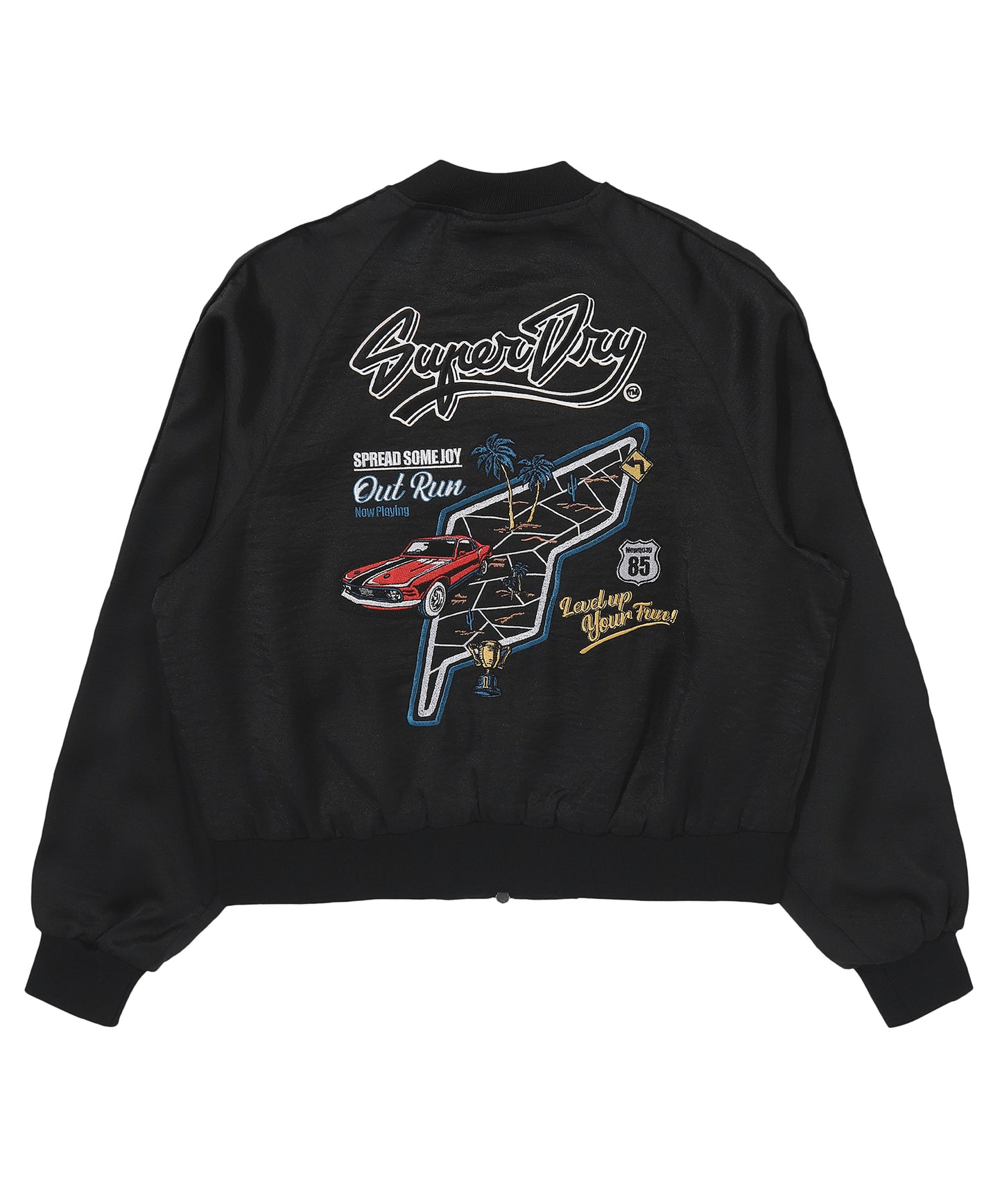 W Skating Club Crop Sukajan Jacket - Superdry Singapore