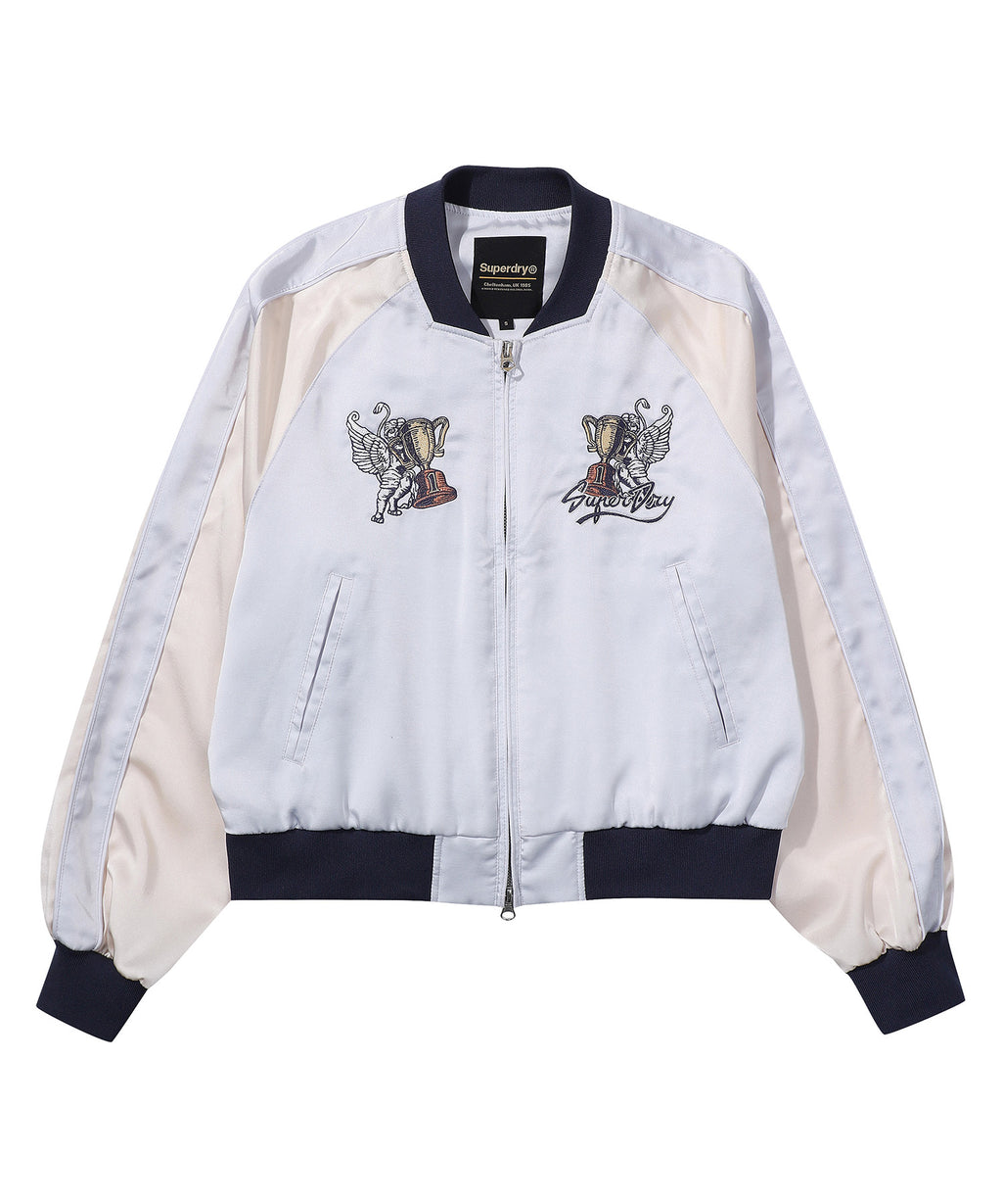 W Skating Club Crop Sukajan Jacket - Superdry Singapore