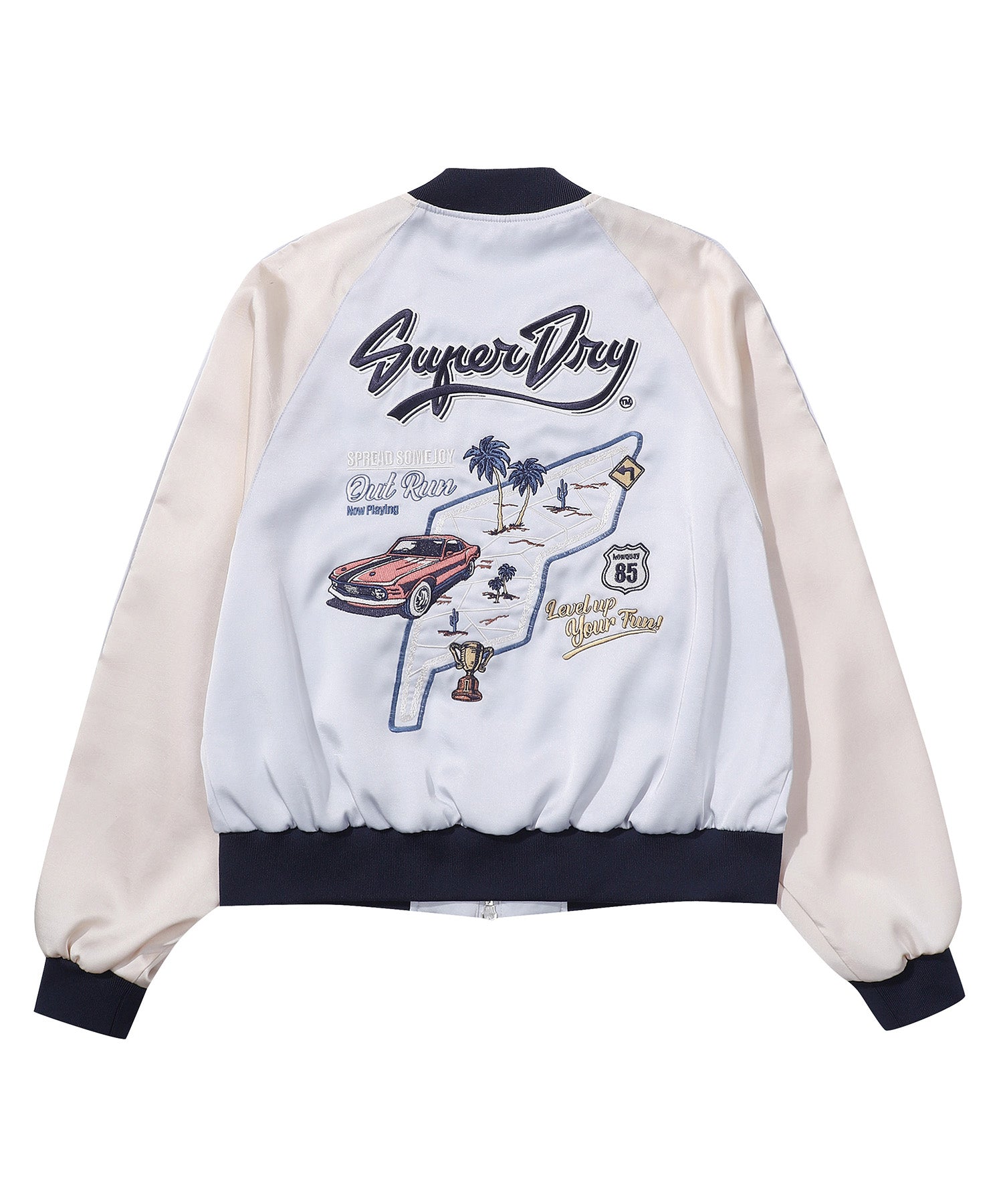 W Skating Club Crop Sukajan Jacket - Superdry Singapore