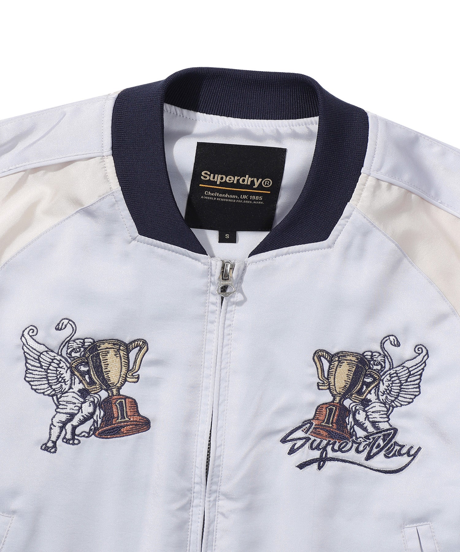 W Skating Club Crop Sukajan Jacket - Superdry Singapore