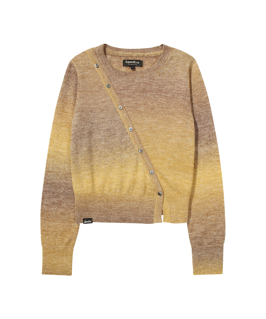W Cross Button Knit Cardigan - Superdry Singapore