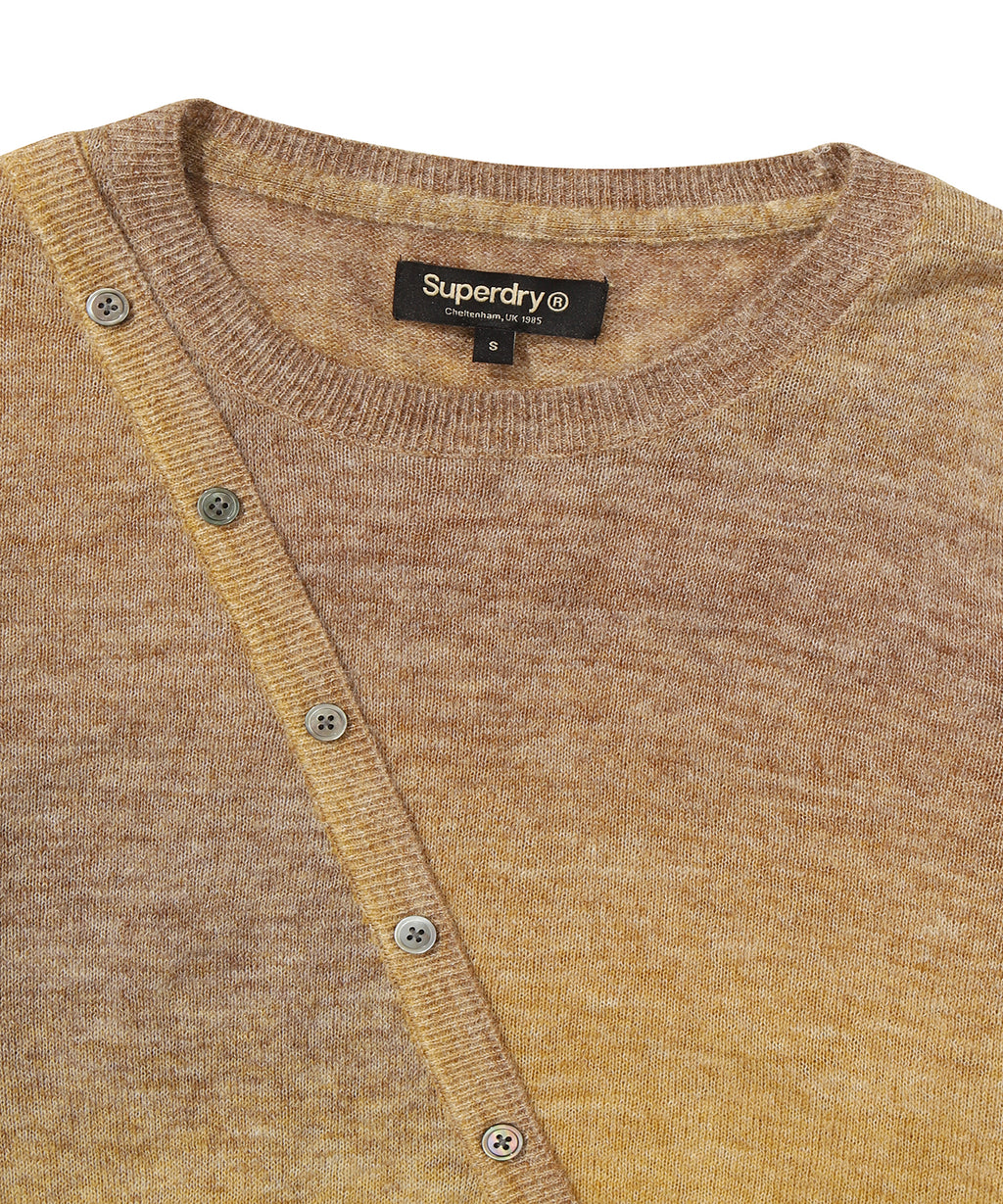 W Cross Button Knit Cardigan - Superdry Singapore
