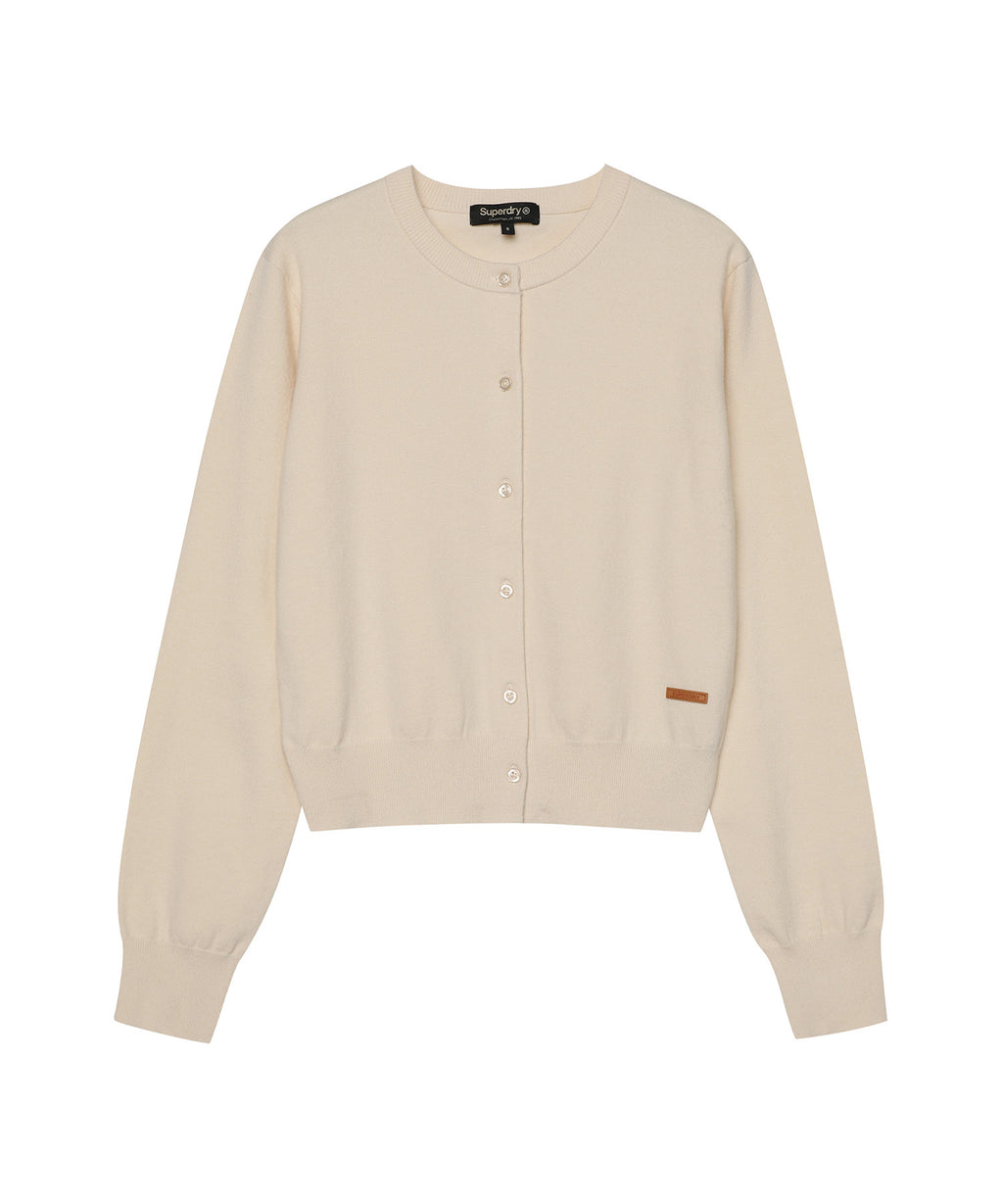 W Roundneck Kint Cardigan - Superdry Singapore