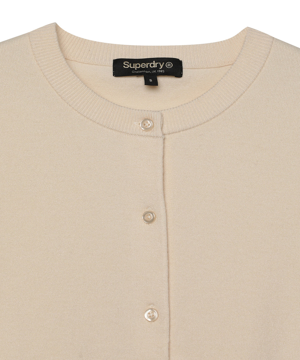 W Roundneck Kint Cardigan - Superdry Singapore