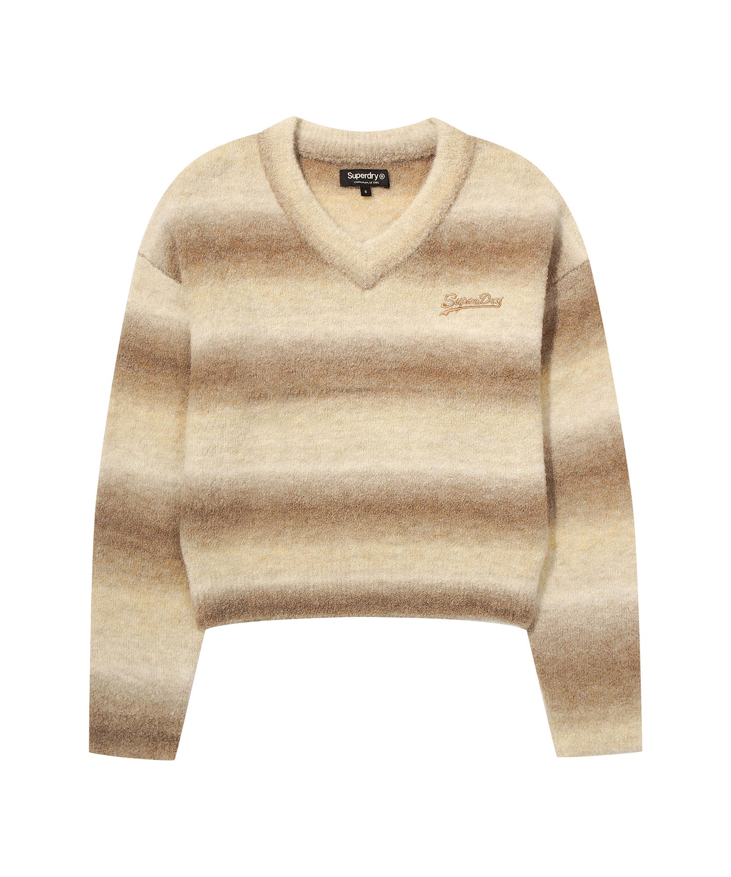 W Gradation V-Neck Knit - Superdry Singapore